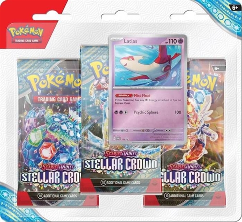Stellar Crown - Latias 3-Pack Blister - Pokemon kort